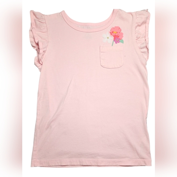 Pink Ruffle Sleeve Kids Shirt - Picture 1 of 2